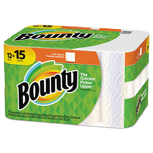 Bounty&reg; Kitchen Paper Towels, 2-Ply, 45 Sheet, 12 Rolls (74697)