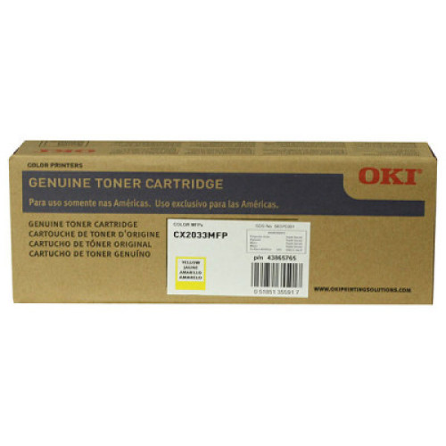 Okidata 43865765 Yellow Toner Cartridge