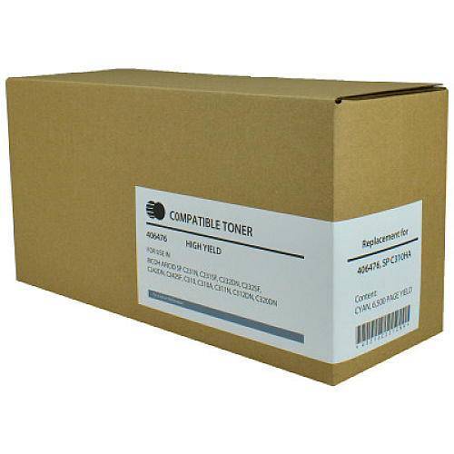 Elite 406476 High-Yield Toner, 6,000 Page-Yield, Cyan