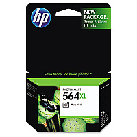 HP 564XL, (CB322WN) High-Yield Photo Black Original Ink Cartridge