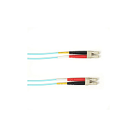 Black Box Om4 50/125 Multimode Fiber Optic Patch Cable - Ofnp Plenum, Lc To Lc, Aqua, 10-m (32.8-ft.), Gsa, Taa, Non-returnable/non-cancelable (FCMPM4010MLCLCAQ)