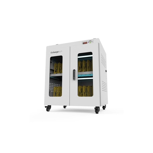 ChargeTech 20 Bay Uv Clean & Charge Ac Cart - White (CT300195)