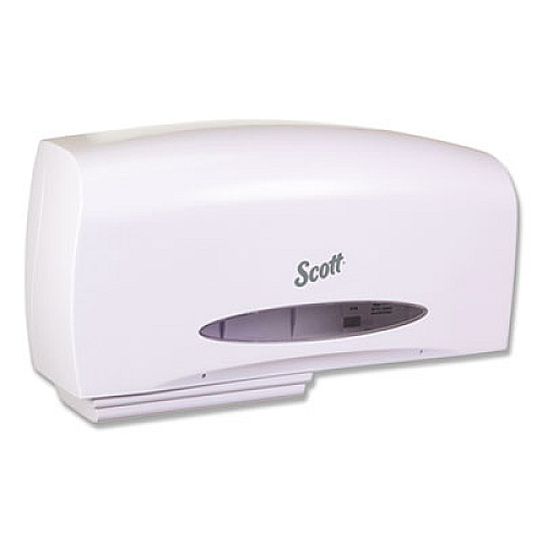 Essential Coreless Twin Jumbo Roll Tissue Dispenser, 20 x 6 x 11, White