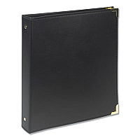 Samsill Classic Vinyl Business Card Binder, Holds 200 2 x 2.5 Cards, 10.25 x 11.13, Ebony (81080)