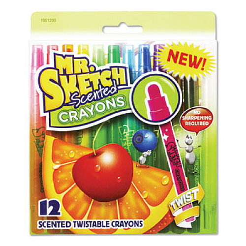 Mr. Sketch Scented Twistable Gel Crayons - 12 Color Set