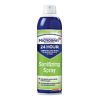 Microban 24-Hour Disinfectant Sanitizing Spray, Fresh Scent, 12.5 oz Aerosol Spray, 6/Carton (48774)