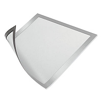 Durable DURAFRAME Magnetic Sign Holder, 5.5 x 8.5, Silver Frame, 2/Pack 5.50" Holding Width x 8.50" Holding Height - Magnetic, Anti-glare, Four Sided, Sturdy - Plastic - Silver - 2 / Pack (472123)