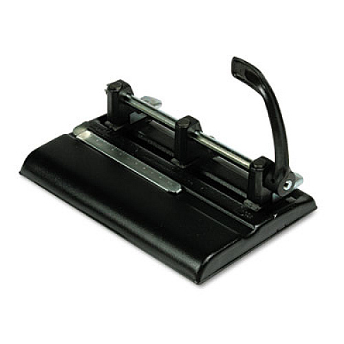 Master 40-Sheet High-Capacity Lever Action Adjustable Two- to Seven-Hole Punch, 9/32" Holes, Black 3 Punch Head(s) - 40 Sheet of 20lb Paper - 9/32" Punch Size - Round Shape - Steel - Black (1325B)