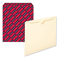 Manila File Jackets, 2-Ply Straight Tab, Letter Size, Manila, 100/Box