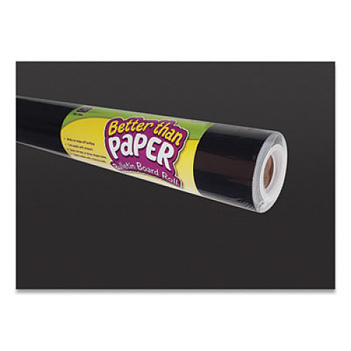 Teacher Created Resources Better Than Paper Bulletin Board Roll, 4 ft x 12 ft, Black Bulletin Board, Poster, Student - 12 ft Height x 48" Width - Black - Fabric - 1 Roll (77314)