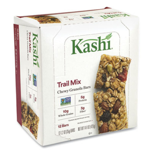 Kashi Chewy Granola Bars, Trail Mix, 1.2 oz Bar, 12 Bars/Box
