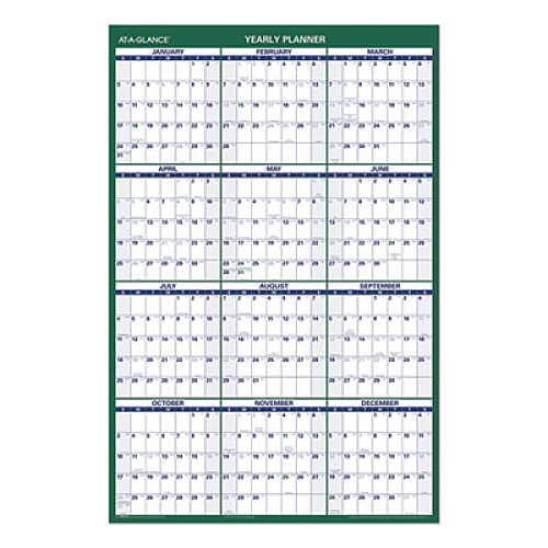 At-A-Glance Vertical Reversible Erasable Wall Calendar (PM21028)