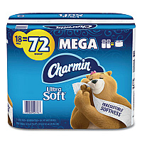 Ultra Soft Bathroom Tissue, Mega Roll, Septic Safe, 2-Ply, White, 244 Sheets/Roll, 18 Rolls/Carton