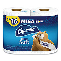 Charmin&reg; Ultra Soft Standard Toilet Paper, 2-Ply, 244 Sheets, 4 Rolls (01517PK)