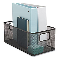 TRU RED Wire Mesh Storage Box, 8.58" x 15.75" x 6.69", Black (24402490)