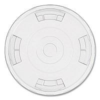 Perk Compostable Straw Slot Plastic Cold Cup Lids, Fits 12 oz, 16 oz Cold Cups, Clear, 500/Pack (24394125)