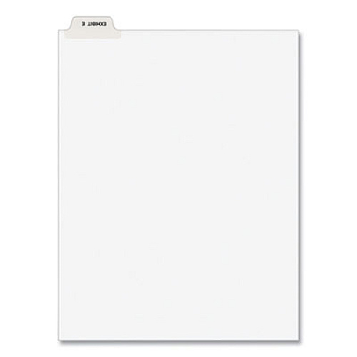 Avery-Style Preprinted Legal Bottom Tab Divider, 26-Tab, Exhibit E, 11 x 8.5, White, 25/PK (11944)