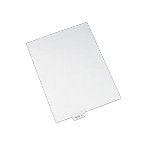 Avery-Style Preprinted Legal Bottom Tab Dividers, 26-Tab, Exhibit Q, 11 x 8.5, White, 25/Pack 25 x Divider(s) - Bottom Tab(s) - Exhibit Q - 1 Tab(s)/Set - 8.5" Divider Width x 11" Divider Length - Letter - 8.50" Width x 11" Length - White Paper Di (12390)