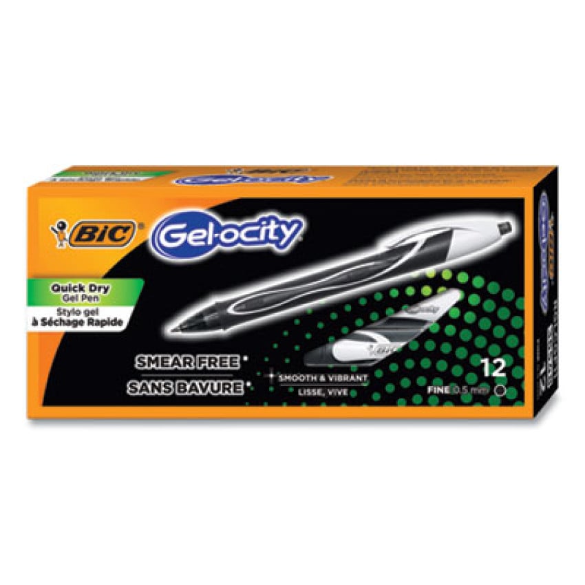 Bic Pen Pilot V5 BIC Gelocity Smooth Gel Pens, Fine Point