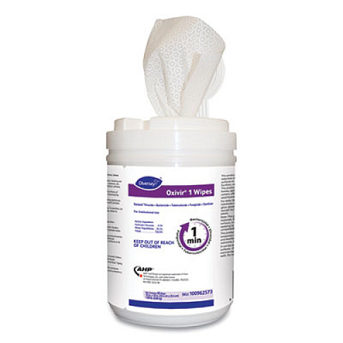 Oxivir 1 Wipes, 10 x 10, Characteristic Scent, 60 Canister, 12/Carton