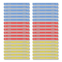 Westcott Plastic Ruler, Standard/Metric, 12" (30 cm) Long, Assorted Translucent Colors (17722)