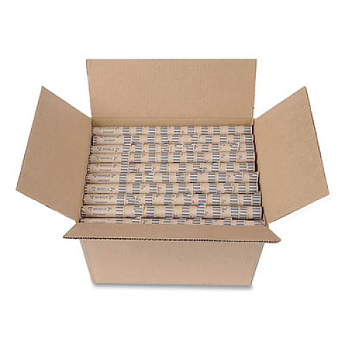 PAP-R Products Preformed Tubular Coin Wrappers, Nickels, $2, 1000 Wrappers/Box 5¢ Denomination - Durable, Burst Resistant, Crimped, Pre-formed - 57 lb Basis Weight - Paper - Blue - 1000 / Box (23005)