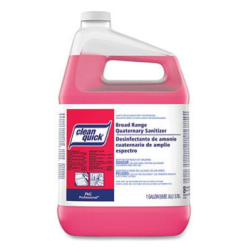 Clean Quick Broad Range Quaternary Sanitizer, Sweet Scent, 1 gal Closed-Loop Plastic Jug, 3/Carton (07534)