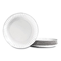 Perk Economy Paper Plates, 9" dia, White, 100/Pack (721666)