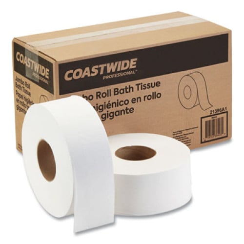 Coastwide Professional Recycled TwoPly Jumbo Toilet Paper, Septic Safe
