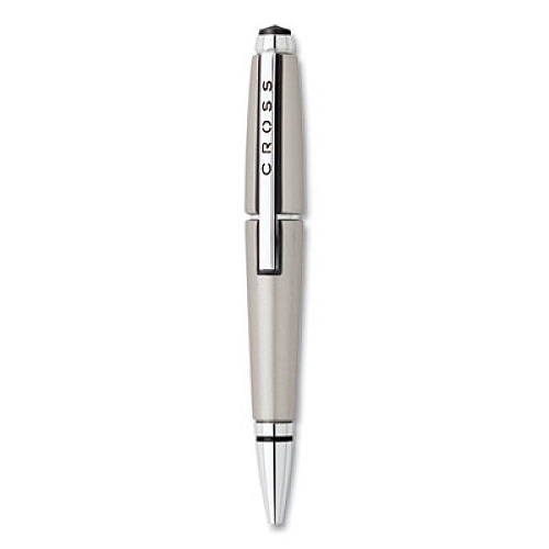 Cross Edge Retractable Gel Pen Gift Box, Medium 0.7mm, Black Ink, Titanium Barrel (AT05555)