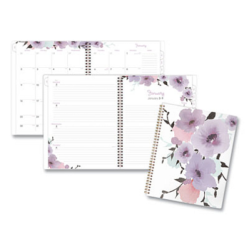 minaページ Cambridge Mina Weekly/Monthly Planner, Floral Artwork, 11 x 8.5