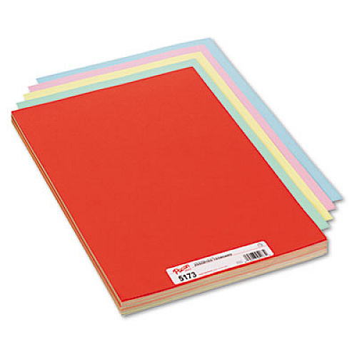 Pacon Assorted Colors Tagboard, 12 x 18, Blue, Canary, Green, Orange, Pink, 100/Pack Poster, Painting - 1.50" Height x 18" Width x 12" Length - Assorted - 100 / Pack (5173)