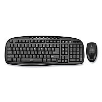 WKB1330CB Wireless Desktop Keyboard and Mouse Combo, 2.4 GHz Frequency/30 ft Wireless Range, Black