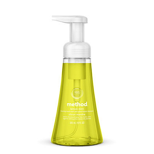 Method Foaming Hand Wash, Lemon Mint, 10 oz Pump Bottle, 6/Carton Lemon Mint Scent - 10 fl oz - Pump Bottle Dispenser - Hand - Lemon Yellow - Paraben-free, Phthalate-free, Triclosan-free - 6 / Carton (01162CT)