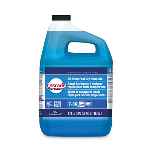 Cascade Professional Fast Dry All-Temp Rinse Aid, 1 gal Bottle, 2/Carton (71186)