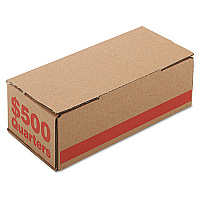 ICONEX Corrugated Cardboard Coin Storage with Denomination Printed On Side, 10.94 x 5 x 30.38, Orange Orange - 50/Pack (94190089)