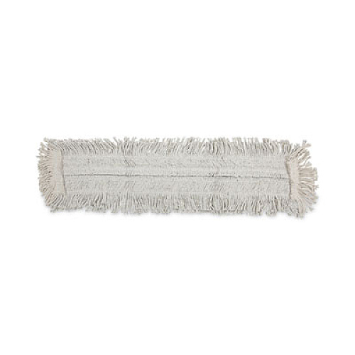 Boardwalk&reg; Dust Mop Head w/Sewn Center Fringe, Cotton/Synthetic (BWK1636)