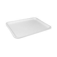 Supermarket Tray, #12S, 11 x 9 x 0.65, White, Foam, 250/Carton