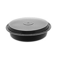 Pactiv Newspring VERSAtainer Microwavable Containers, Vented Lid, 48 oz, 9