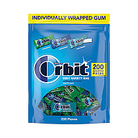 Orbit Sugar-Free Chewing Gum, Spearmint/Peppermint/Wintermint, 200 Pieces/Pack (MMM27955)