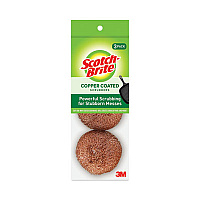 Metal Scrubbing Pads, 2.25 x 2.75, Copper, 3/Pack, 8/ Packs/Carton