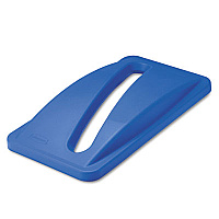 Rubbermaid Commercial Slim Jim Paper Recycling Top, 20.38w x 11.38d x 2.75h, Dark Blue Rectangular - Resin - Blue - 1 Each (270388BE)