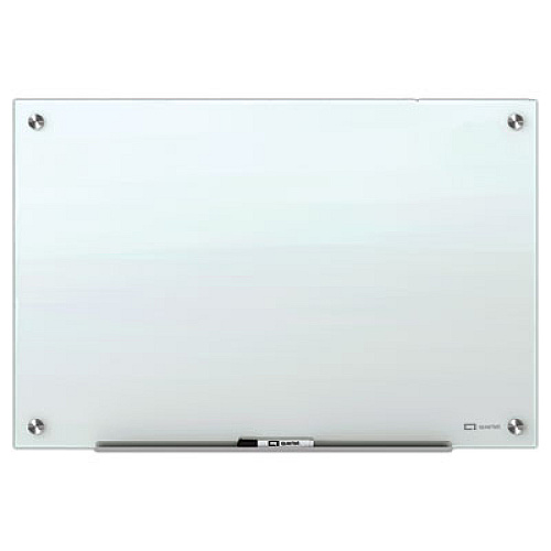Quartet Brilliance Glass Dry-Erase Boards, 36 x 24, White Surface 36" (3 ft) Width x 24" (2 ft) Height - Brilliance White Tempered Glass Surface - Rectangle - Horizontal/Vertical - Magnetic - Scratch Resistant, Accessory Tray, Durable, Dent Resi (G23624W)