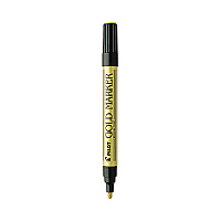 Pilot Creative Art and Crafts Marker, Medium 4.5 mm Brush Tip, Gold 1 mm Medium Marker Point - Gold Ink - Gold Barrel - 1 Each (41700)