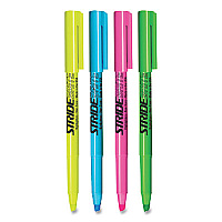 StrideBrite Stick Highlighters, Assorted Ink Colors, Chisel Tip, Assorted Barrel Colors, 24/Pack (47024)