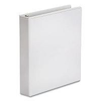 Universal Economy Round Ring View Binder, 3 Rings, 0.5" Capacity, 11 x 8.5, White, 12/Carton (UNV20952CT)