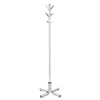 Metal Costumer, Four Ball-tipped Double-hooks, 21w X 21d X 70h, Chrome