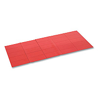 MasterVision Dry Erase Magnetic Tape Strips, 0.88 x 2, Red, 25/Pack 0.88