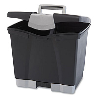 Storex File Box with Tray, Letter, 11.5" x 14.3" x 13", Black, 2/Carton (61523U02C)