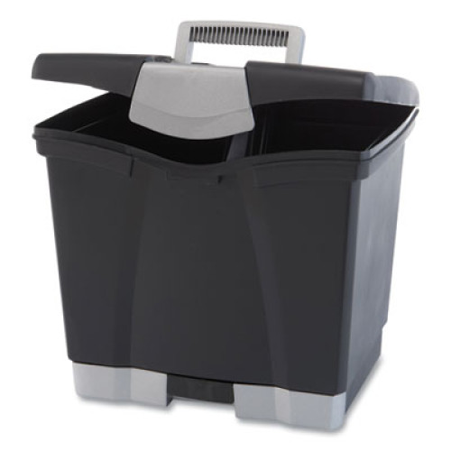 Storex File Box with Tray, Letter, 11.5